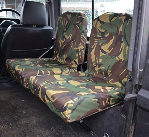 Turtle Covers LRDE83R2DKGC Tailored Waterproof Washable Rear Seat Covers [Green Camouflage]
