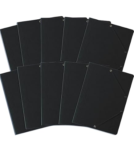 Classeur A3 Noir Brunnen - Carton Renforcé 600g/m² - Fermeture Élastique