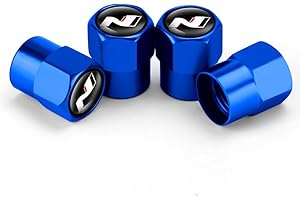 SUDORF 4 Piezas Metal Coche Tapas para válvulas para Hyundai N Line I20 I30 IX35 Tucson Elantra Kona Santafe la presión Estable de los neumáticos Neumáticos Accesorios Decorar,F