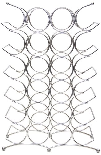 Sloane & Ebury Bordeaux 24 Bottle Wine Rack - Silver