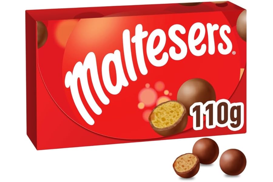 Maltesers Milk Chocolate Gift Box 110g – Chocolate Sweets with Crunchy Honeycomb Centre, Chocolate Gift, Sharing Chocolate, Snack Box & Hamper Filler