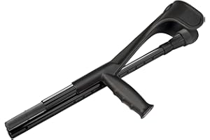 ‎OSSENBERG Ossenberg Faltbare Reisestütze aus Carbon mit Ergonomischem Hartgriff - höhenverstellbare Reisekrücke - Unterarmgehhilfe - belastbar bis 140 KG - leicht und stabil - schwarz