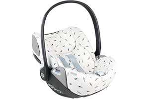 UKJE - Copri Seggiolino Auto Cybex Cloud Z - vestibilità Perfetta - Tessuto Cotone Traspirante - Copri Ovetto Cybex - Riduce la Sudorazione - Lavabile in Lavatrice - Facile da installare - Piume