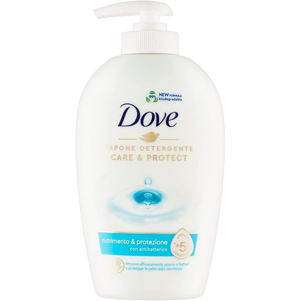 Dove Flüssige Handseife – Feuchtigkeitsspendend Mit +5 Wirkstoffen, 99% Biologisch Abbaubar