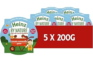 Heinz By Nature Tomato Mozzarella Pasta Baby Food Tray 12+ Months 5 x 200g