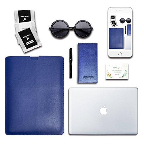 WALNEW Schlanke Leder New MacBook Air 12 Zoll Hülle, MacBook Schutzhülle, Hülle, Case, Cover, New MacBook Air 12 Zoll Hülle mit Handgriff, geschütztes Inneres und externes Mousepad - 7