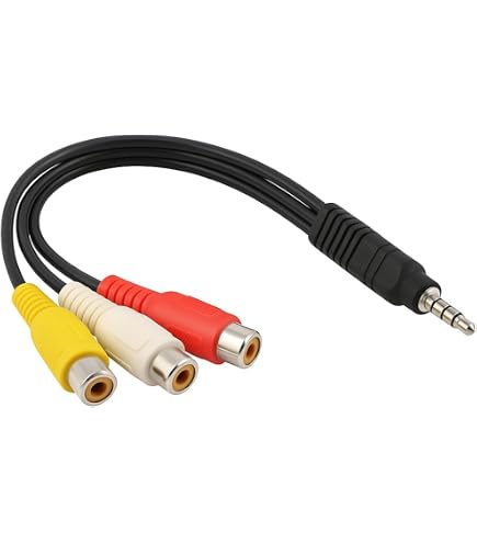 B41 Audio-Kabel – 3,5mm Klinke Auf 2x Cinch (Rot/Weiß), 30cm, Stereo Y-Adapter Für HiFi, TV & Mehr