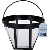 Anakel Home Universal Permanent Nylon Coffee Maker Filter 1x2 to Replace Coffee Maker Paper Filters | Reusable, 9 x 9 cm, Bla