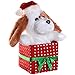 Produktbild WeRChristmas Weihnachtsdekoration Tanzender Hund mit Musik, die Ohren, Weiß, 20 cm