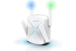 PHAVN Ripetitore WiFi, 1800Mbps WiFi 6 Ripetitore WiFi Potente Dual Band 5GHz & 2.4GHz Supporta Più Modalità, con Porta Gigabit Ethernet, WPS, 4 Antenne