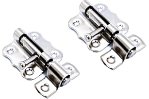 MSGsl Pestillo cerrojo cerradura cierre pasador perno acero 2 unidades 35 mm. con cierre deslizante para puerta, sin tornillos (2, 35 mm)