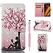 Produktbild Handytasche für Samsung Galaxy A5 2017, ZCRO PU Leder Schutzhülle Brieftasche Magnet Etui Flip Case 3D Bunt Muster Wallet Handyhülle mit Kartenfach Trageschlaufe und Stift für Samsung Galaxy A5 2017 / A520 (Baum Mädchen)