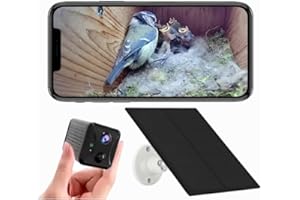 GENERIC Solar Bird Box Camera with WiFi – Wireless HD Nest Box Camera with Night Vision | Live Stream Garden Birds to Your Phone | Solar Powered Wildlife Camera