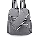 Produktbild lulupila Baby Wickeltasche, Wickelrucksack mit Isoliertasche, Kinderwagen Hacken, Reisetasche, Babytasche, Rucksack Multifunktional, Befestigung für Kinderwagen, Geräumig (Grau)