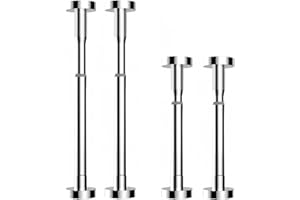 Homeponnew Paquete de 2 patas ajustables para fregadero de cocina, soporte de acero inoxidable de 30-50 cm, 50-80 cm de altura, evita la flacidez y proporciona un soporte fuerte de larga duración