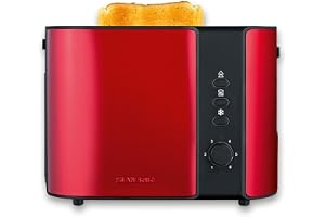 Severin AT 2217 Automatik-Toaster, 800W, Aufwärmstufe, Defroster-Stufe, rot-metallic