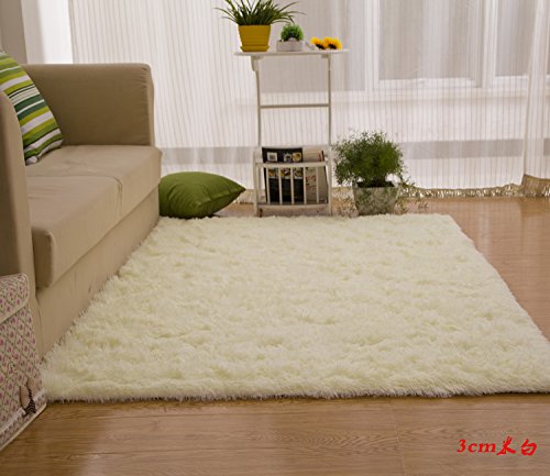 Preisvergleich Produktbild Wolldecke Schlafzimmer Wohnzimmer Couchtisch Seite drift Bereich Eingang Teppich Teppich Teppich, 200 x 300 cm, 3 cm m, Weiß