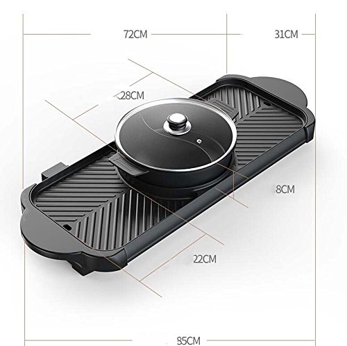 GJX Non-stick Electric Cooker Roast One-pot Korean Multi-function Roasted One Electric Oven Smokeless Electric Cooker