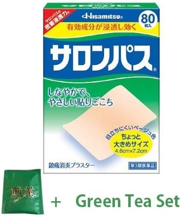 Salonpas Pain Relieving Patch 4.6cm x 7.2cm 80 pieces (Stiff Shoulder,Backache,Muscle Pain)