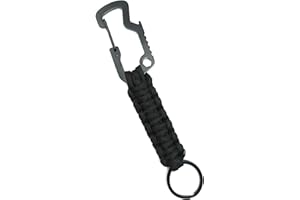iZhuoKe Llavero con Mosquetón para Coche,Llaveros con Mosquetón,Clip de Gancho de Anillo de cordón Trenzado para Llaves Cuchillo Flash Al Aire Libre Camping Senderismo Mochila Hombres Aptos