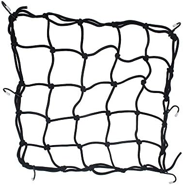 Afang Cargo Net Heavy-Duty Stretchable Bungee Mesh with Adjustable Plastic Hooks for Motorcycles