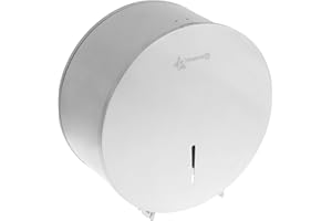 PrimeMatik - Porte-Rouleau de Papier Toilette en Acier Inoxydable. Distributeur Industriel en Rouleau