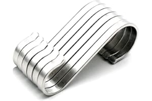 Clyhon 6 Stück S Haken Edelstahl S-förmige Haken Schwerlast Metall haken für für Badezimmer, Schlafzimmer, Büro, Küche, Geschäft