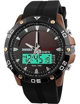 Skmei Solar Herrenuhr Digitaluhr Sportuhr Wasserdichte Outdoor Sonnenenergie Militär Uhren