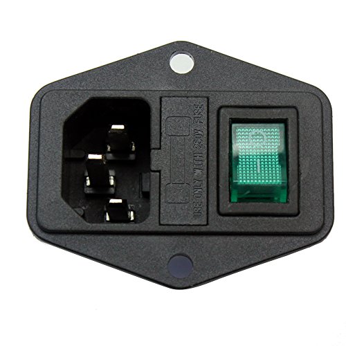Einbau Buchse Kaltgeräte Stecker Dose männlich Flansch Stecker Geräte C14 Plug - 3