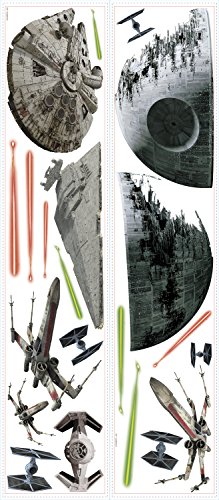 RoomMates RMK3012SCS RM – Star Wars VI Raumschiffe Wandtattoo, PVC, bunt, 29 x 13 x 2.5 cm - 2