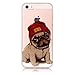 Produktbild Chreey iPhone 5 5S SE Hülle, Glitzer Muster Transparent Handyhülle Niedlich Mode Süß Temperament Weiche TPU Silikonhülle Case Ultra Dünn Kratzfest Durchsichtige Hülle Backcover [Cool Dog]