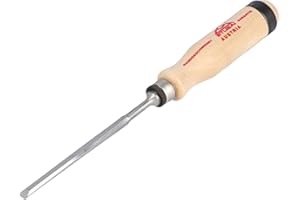 STUBAI Spezial Stechbeitel mit Holzgriff aus Weißbuche, schwedische Form, Ø 6 mm, Stemmeisen zur präzisen Bearbeitung von Holz, Stecheisen für Schreiner Tischler Heimwerker