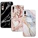 Produktbild P20 Pro Handyhülle Huawei P20 Pro Hülle Case Cover Silikon Matt Marmor Muster Weiche Tasche Herren Damen Marble Schutzhülle Dünn Handytasche Skin Soft Case Schale Bumper TPU Handycover*3 Fall-Set6