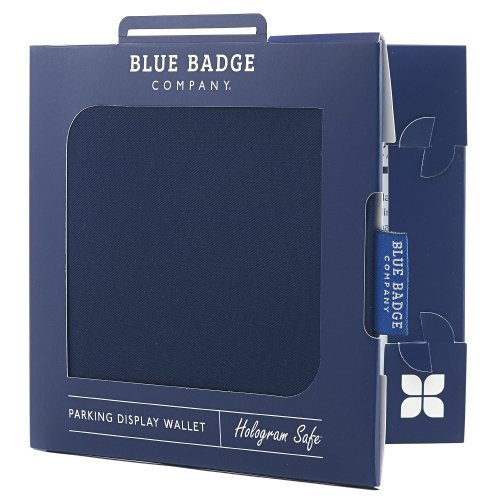 Blue Badge Company Navy Drill Hologram-Safe Disabled Parking Permit Holder and Timer Wallet