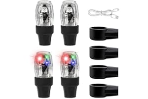 Ygapuzi 4Pack Tie Valve LED Colorful Wheel Lights Waterproof Flash Tire Valve Stem Caps Motion Sensors Gas Nozzle for Car Truck Bike Motorcycle Accessories