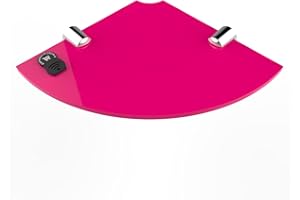 Expression Products Small Acrylic Corner Shelf - 150mm - approx 6" suitable for computer speaker, webcam etc, Free Trolley Token Material Sample Included per Shipment, Pink