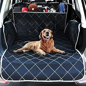 Pet Cargo Liner for SUV - Extra Large Pockets,Heavy Duty Durability Mats for Dogs,100% Waterproof Cargo Cover,Nonslip Backing,Bumper Flap Protector,Large Size Universal Fit