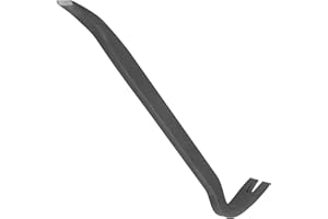 Hardys Hand Tools - Heavy Duty 18" Treated Carbon Steel Crow Bar, Swan Neck Wrecking Bar with Chisel End, Ideal Tools for Men, Crow Bars for Lifting Floorboards, Removing Nails