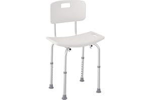 HOMCOM Bath Chair Shower Stool Safety Seat Bathroom Adjustable Positions Elderly Aids