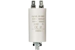 CABLEPELADO Condensador de arranque para motor eléctrico | Condensador Permanente | monofásico | 4 terminales | Apto para bombas, compresores, lavadoras, maquinas de aire | 450 VAC | 4.5 uF