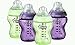 tommee tippee colour my world purple/green pack of 4 260ml feeding bottles bpa free