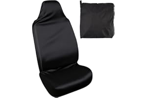 Xyvor Funda Asiento Coche Delantero 138x56 cm, Fundas Asientos Coche Universales, Funda Impermeable y Antiincrustante para Asiento de Coche, para Taller, Deportes, Niños (Negro)
