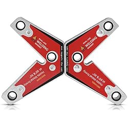 2pcs Aimant de soudage, Keenso Support de Soudage Magnétique Support d'Aimant d'Angle à Souder à Double Usage pour Soudage 60 et 90 Degrés