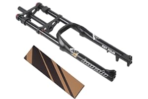 LHHL Bike Suspension Forks 26 Inch 4.0 Fat Tire Fork Straight Downhill Mountain Bike Fork 1-1/8 Disc Brake Air Fork 170mm Travel E-Bike Front Fork Snow Beach MTB Bicycle 2850g