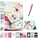 Produktbild Romtronic Cute Colorful Flip Tasche PU Leder Abdeckung Stand Schutzhülle für Samsung Galaxy Tab A6 10.1 Pouces SM-T580 / SM-T585 + 1 x Schwarz Stylus (Design 06)