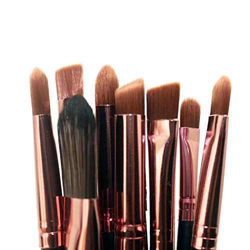 Eleacc 20tlg Make UP Pinsel Pinselset Schminkpinsel Kosmetikpinsel Kosmetik Brush Schwarz-Roasgelb - 5