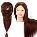 Neverland Professional Hairdressing 80% Real Hair 26" Training Mannequin Head Hairdresser Training Head With Clamp For College and Professional Use