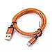 Price comparison product image MYCS 3m Aluminium Braided USB Charger Cable For iPhone 5 5s 6 6s Plus iPad Air ORANGE