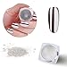 MAKARTT Mirror Powder Gold Silver Pigment Powder Chrome Pigment Nail Glitter Power Dust Nail Sequins (Silver)