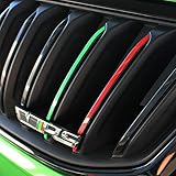 FARBEN: Rot und grün. Autodomy Nierenaufkleber Gitter Kompatibel mit Skoda Aufkleber Paket 18 Streifen für den Frontgrill des Autos
